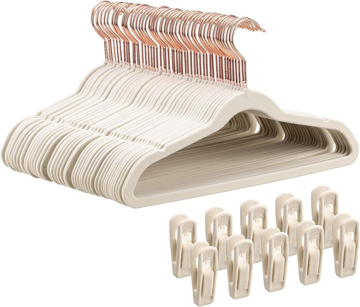 Tonswachic Kids Velvet Hangers 30-pack keeps wardrobes tidy and fabrics protected.