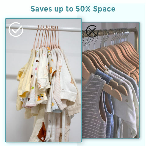 Tonswachic ultra-thin space-saving hangers maximize closet space