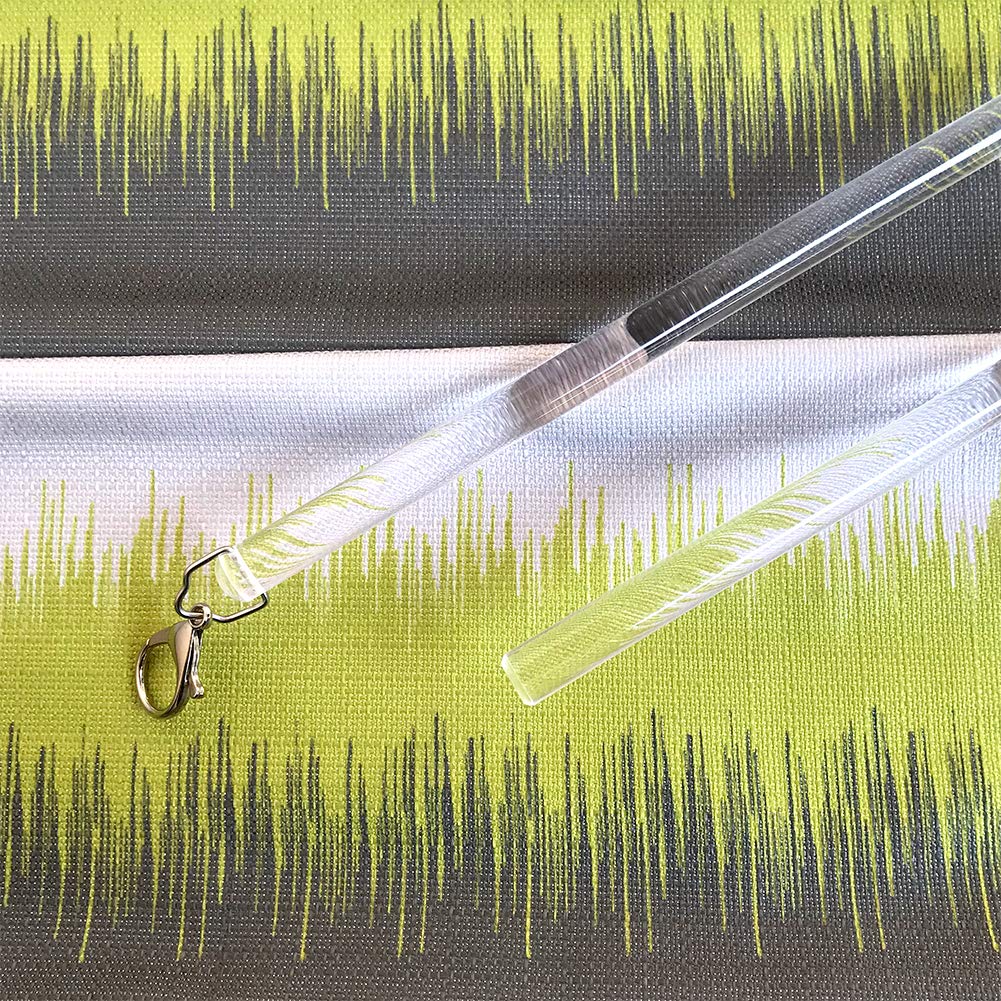 TOOFN drapery pull side view highlighting slim invisible acrylic design.