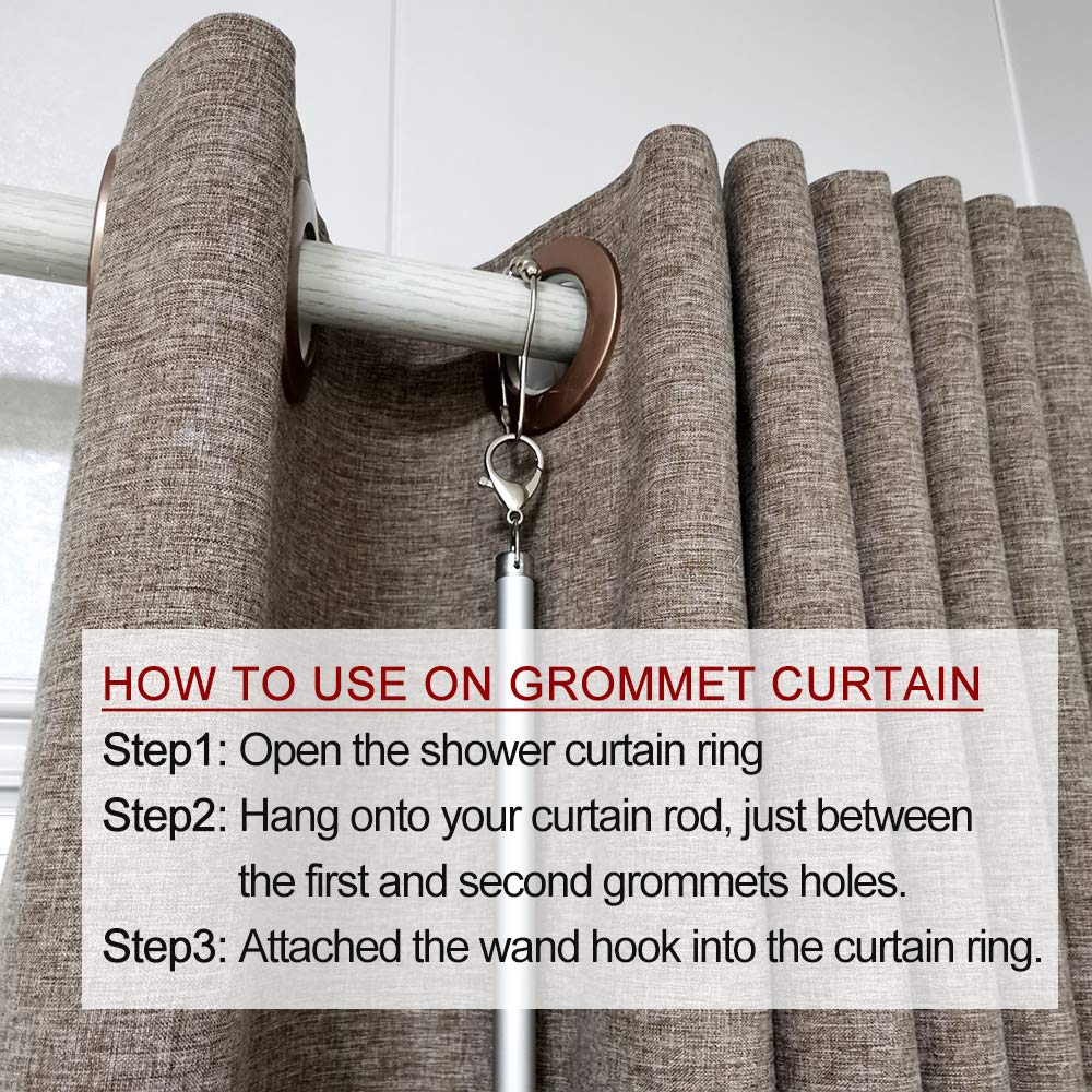TOOFN drapery pull universal fit simplifies high-rod curtains.