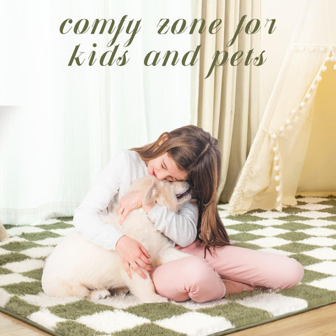 TOOHUB kids room rug is family-friendly and safe for play