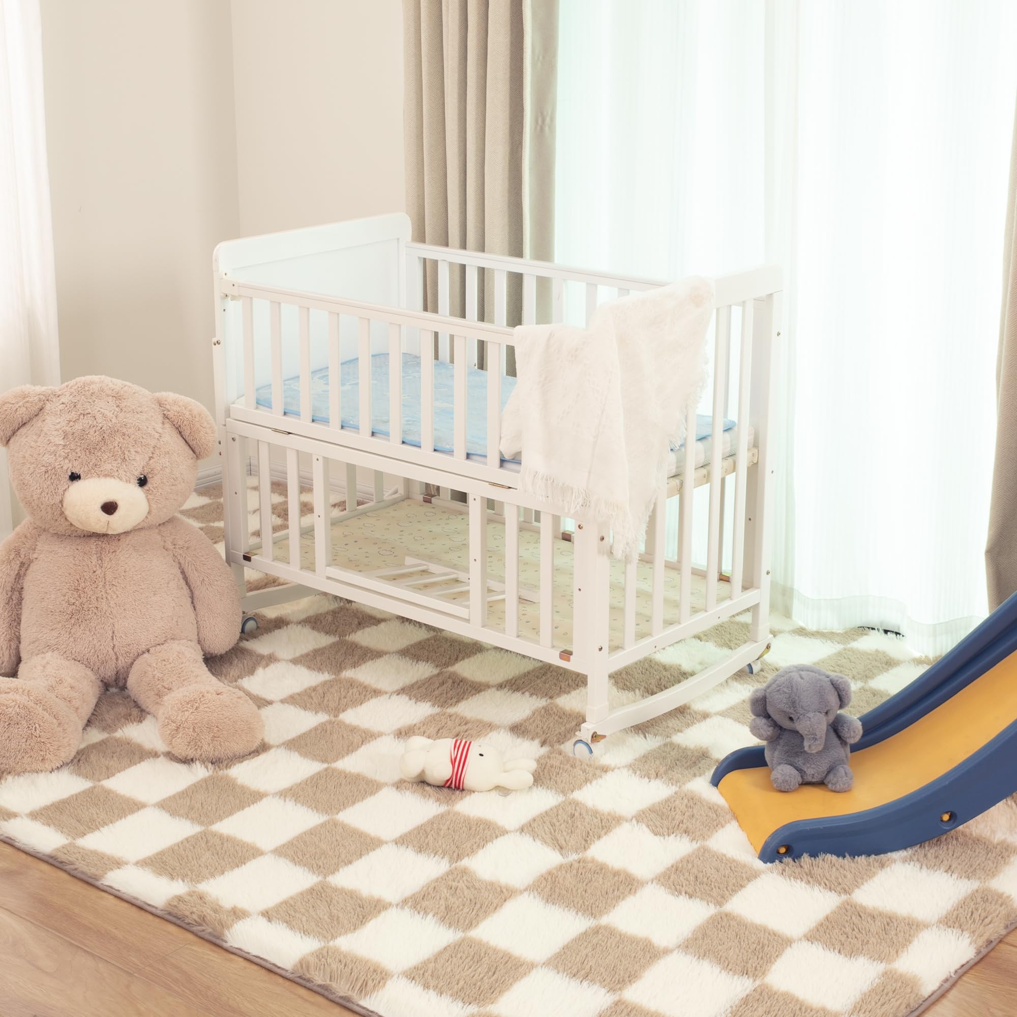 TOOHUB nursery soft rug offers a safe, cushioned area for crawlers.