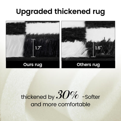 TOOHUB plush rug beside the bed offering cloud-like comfort