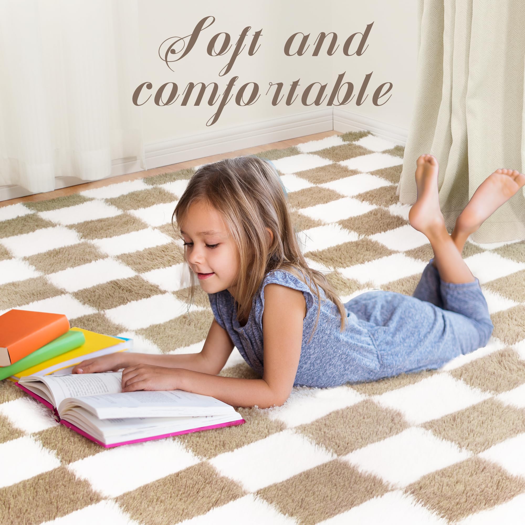 TOOHUB study area rug provides cushioned footing during work.
