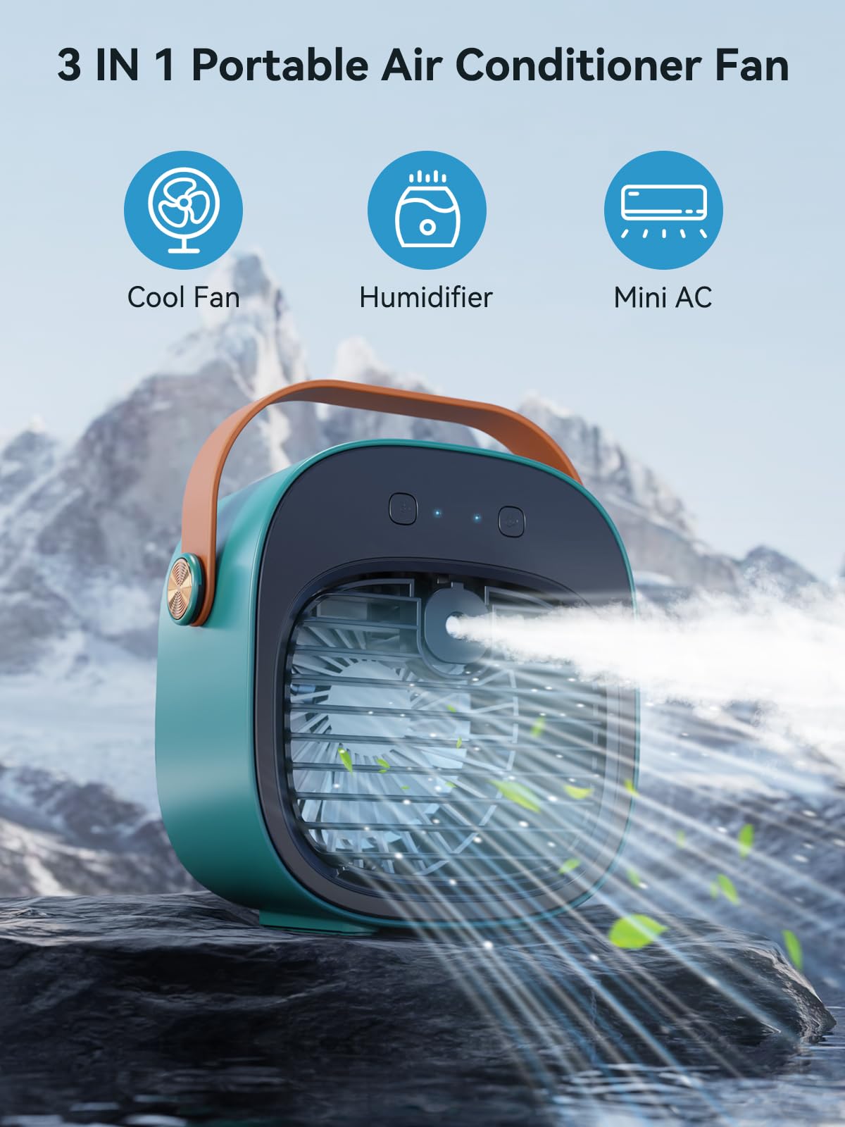 TOOKEBEEGO 5200mAh battery life powering wireless cooling anywhere.