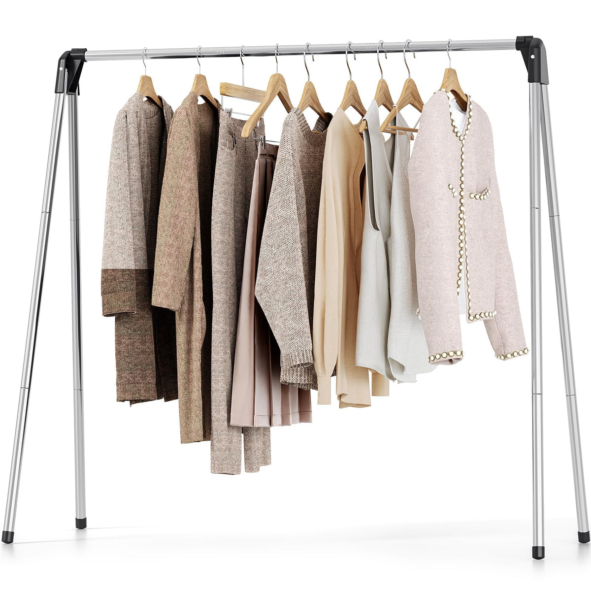 TOOLF clothes drying rack folded compact for space-saving storage