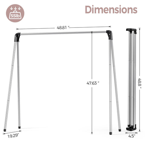 TOOLF large-capacity drying rack offering ample space for towels and garments