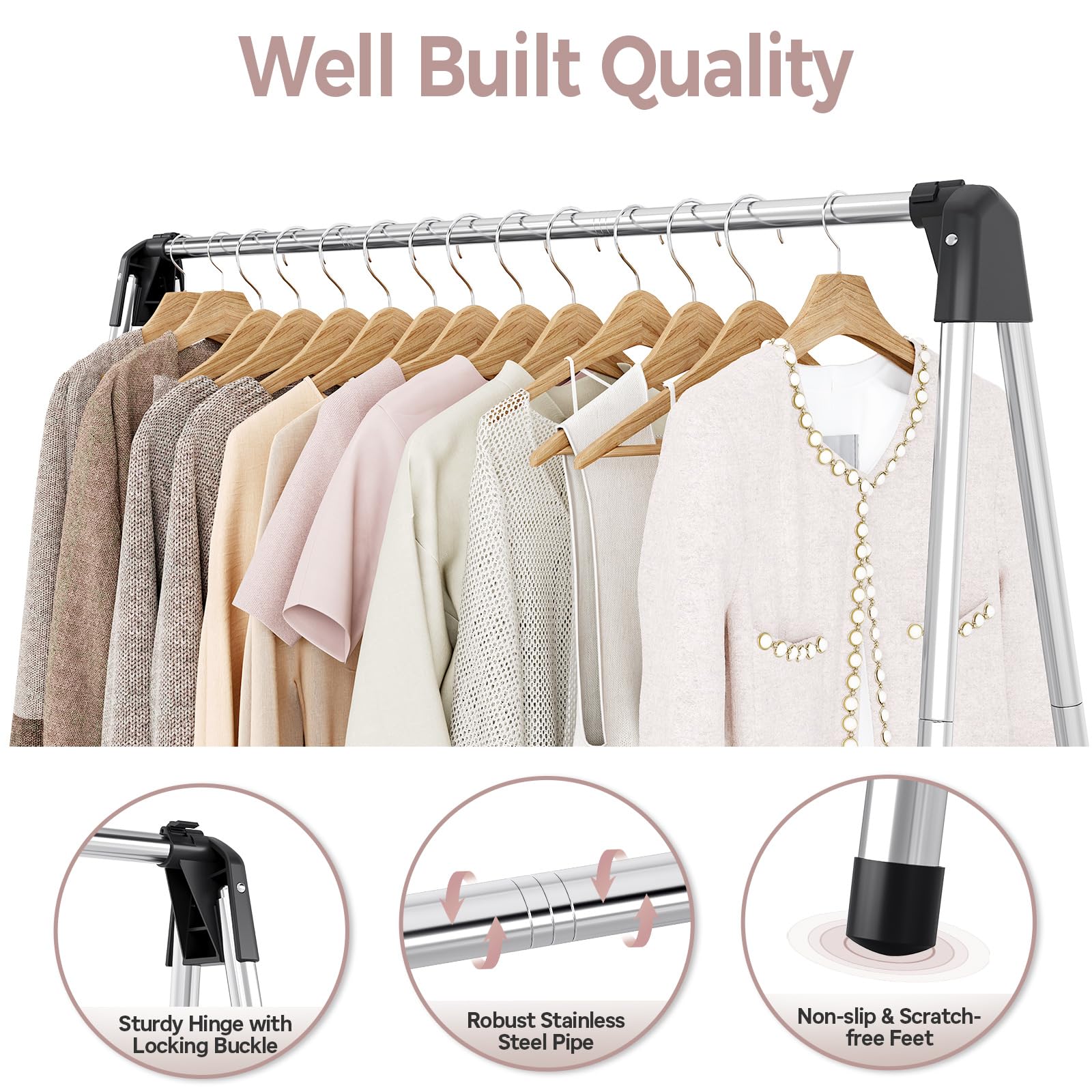 TOOLF drying rack with premium joints for a stable, sturdy setup