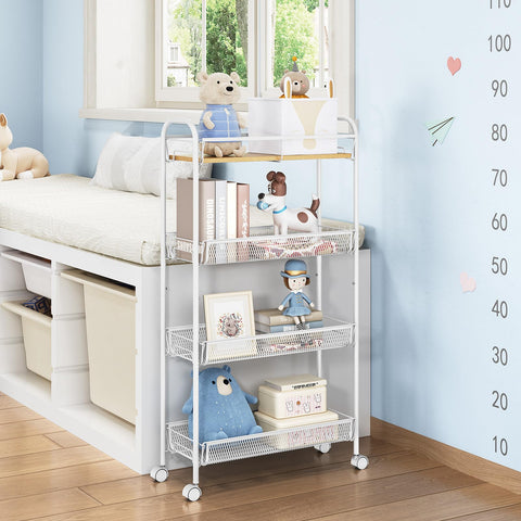 TOOLF kitchen and bathroom mobile cart supports organized, accessible supplies.