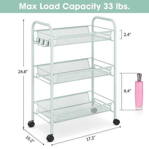 TOOLF kitchen storage cart suits pantry organization