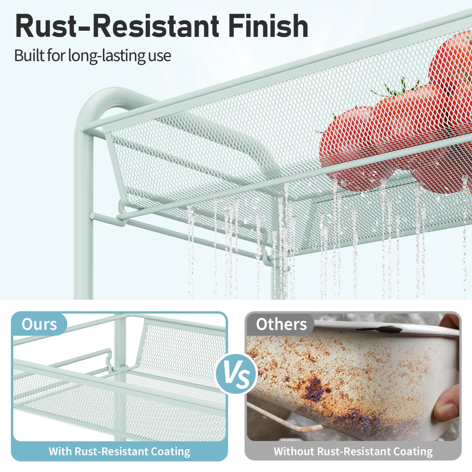 TOOLF mesh baskets with drainage for breathable organization