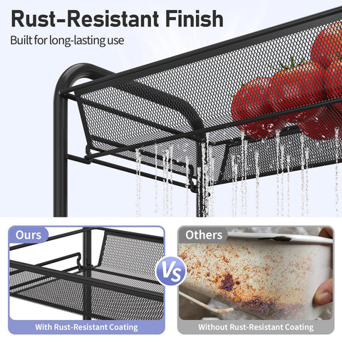 TOOLF breathable mesh basket drains moisture for easy cleanup