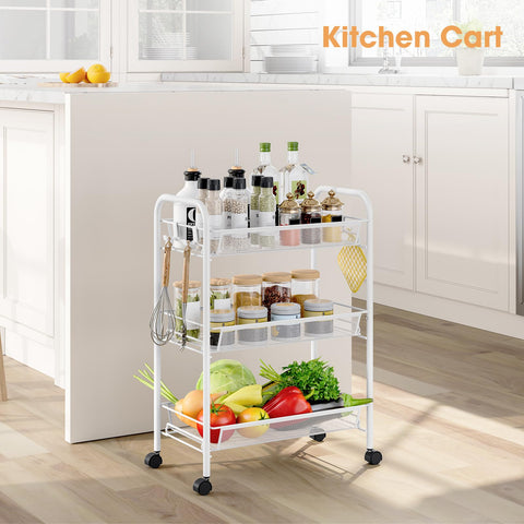 TOOLF mesh basket storage trolley showing breathable design for easy drainage.