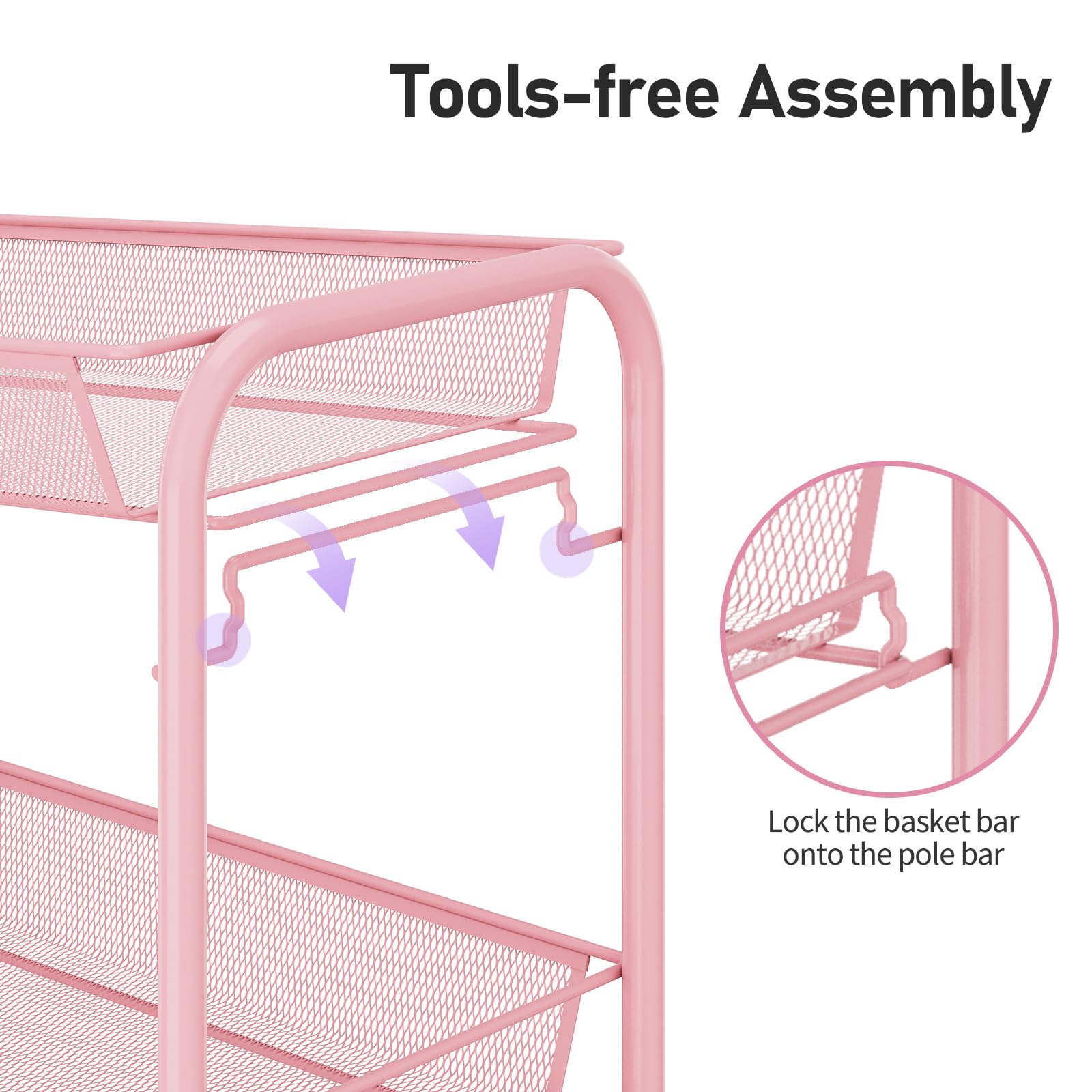 TOOLF 360-degree wheels glide smoothly, easing movement between rooms.