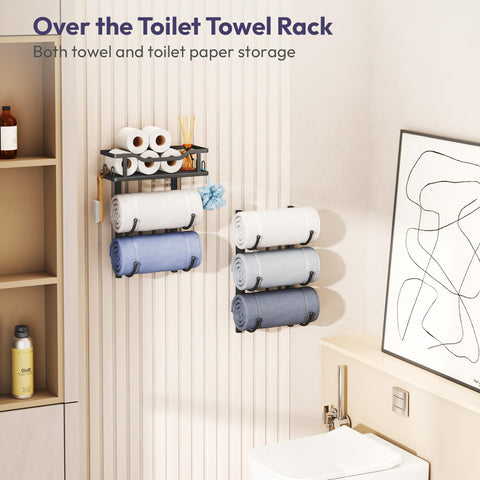 SWTYMIKI top basket stores toiletries and smaller towels neatly