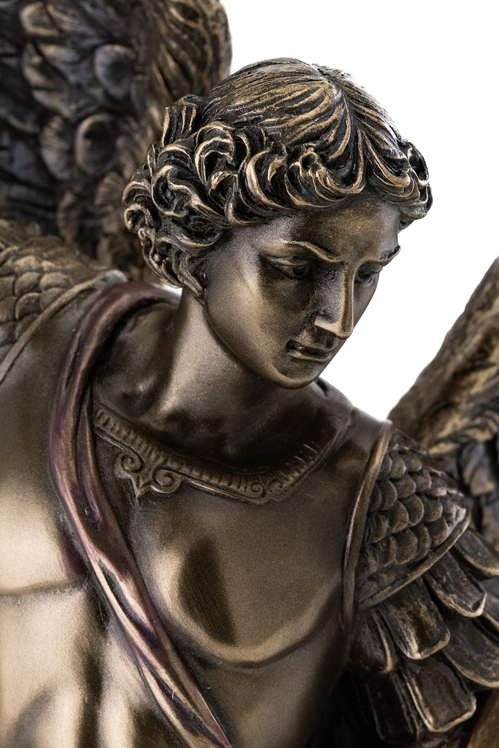 Top Collection religious art statue with antique bronze look, perfect gift for collectors.