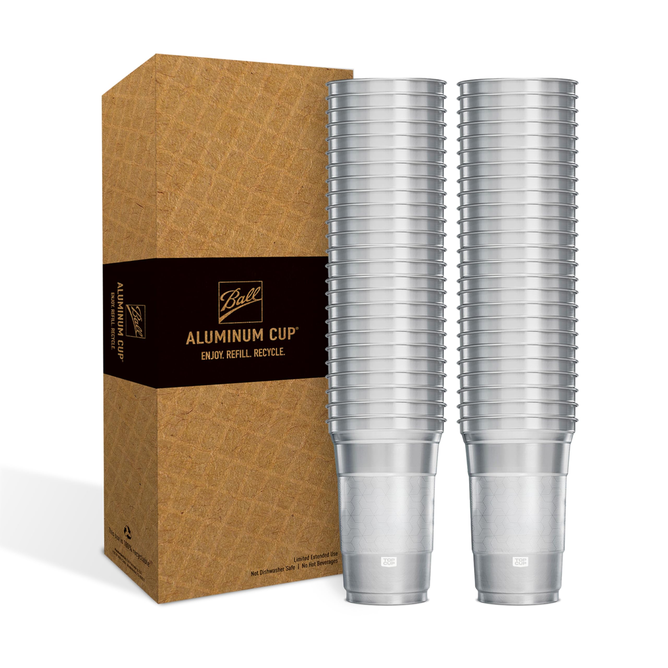 Top Cup 9-ounce cups front view with stealth design and cold-holding appeal.