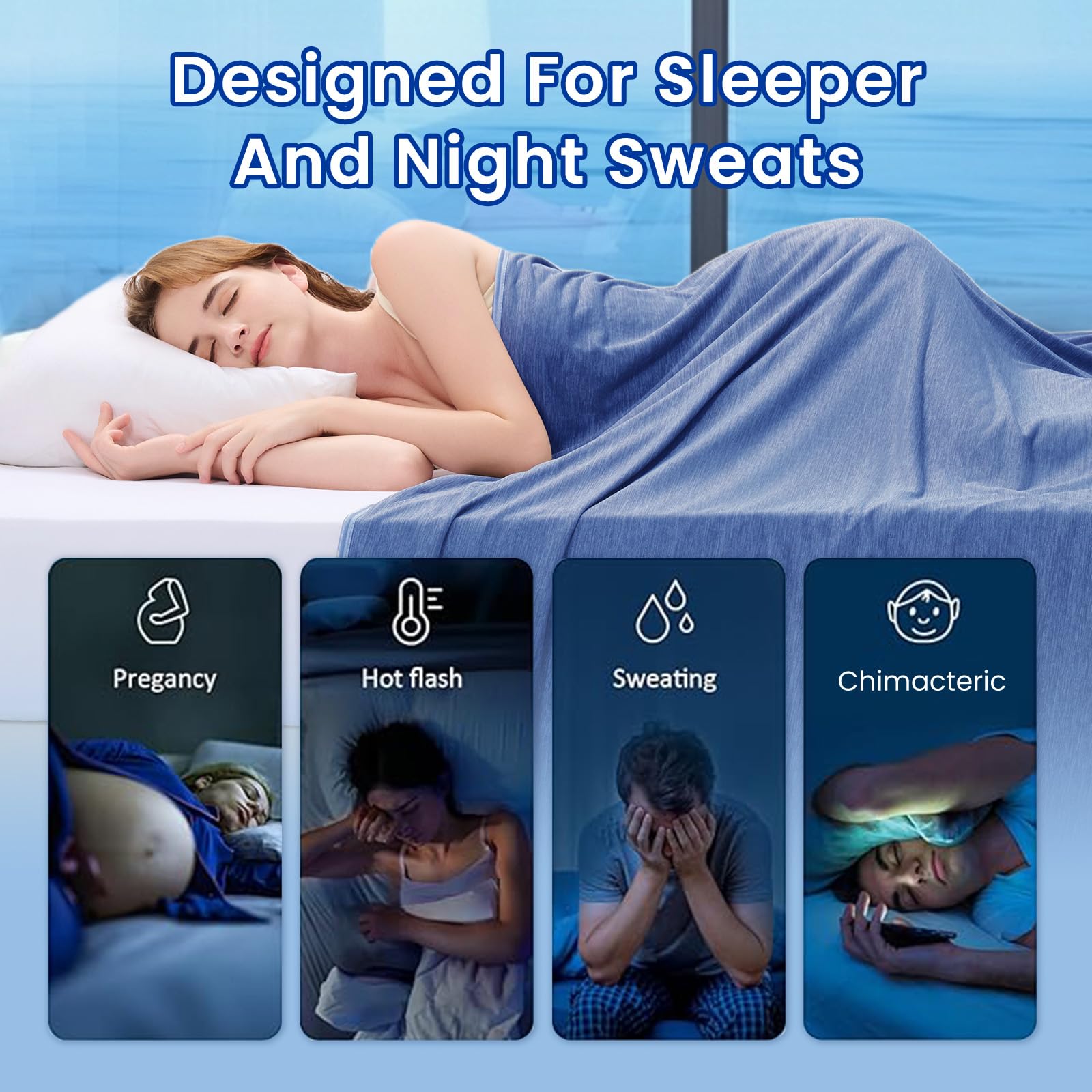 Topcee cooling blanket 50x70 travel-friendly size shown in car.