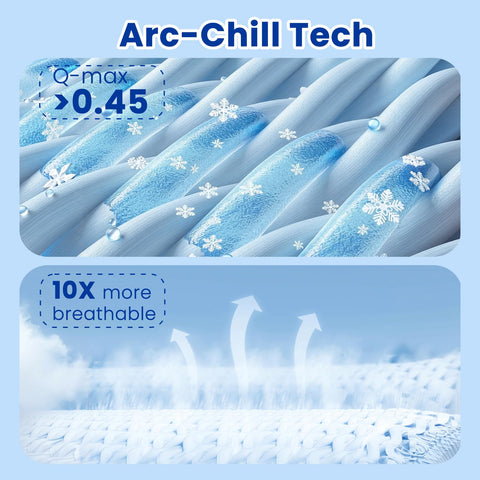 Dual-sided design highlights lasting coolness and instant cool feel throughout the night.