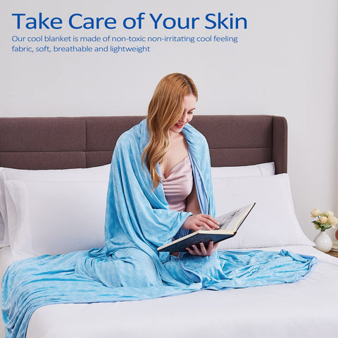 Topcee blanket in use on bed or couch for travel or lounge.