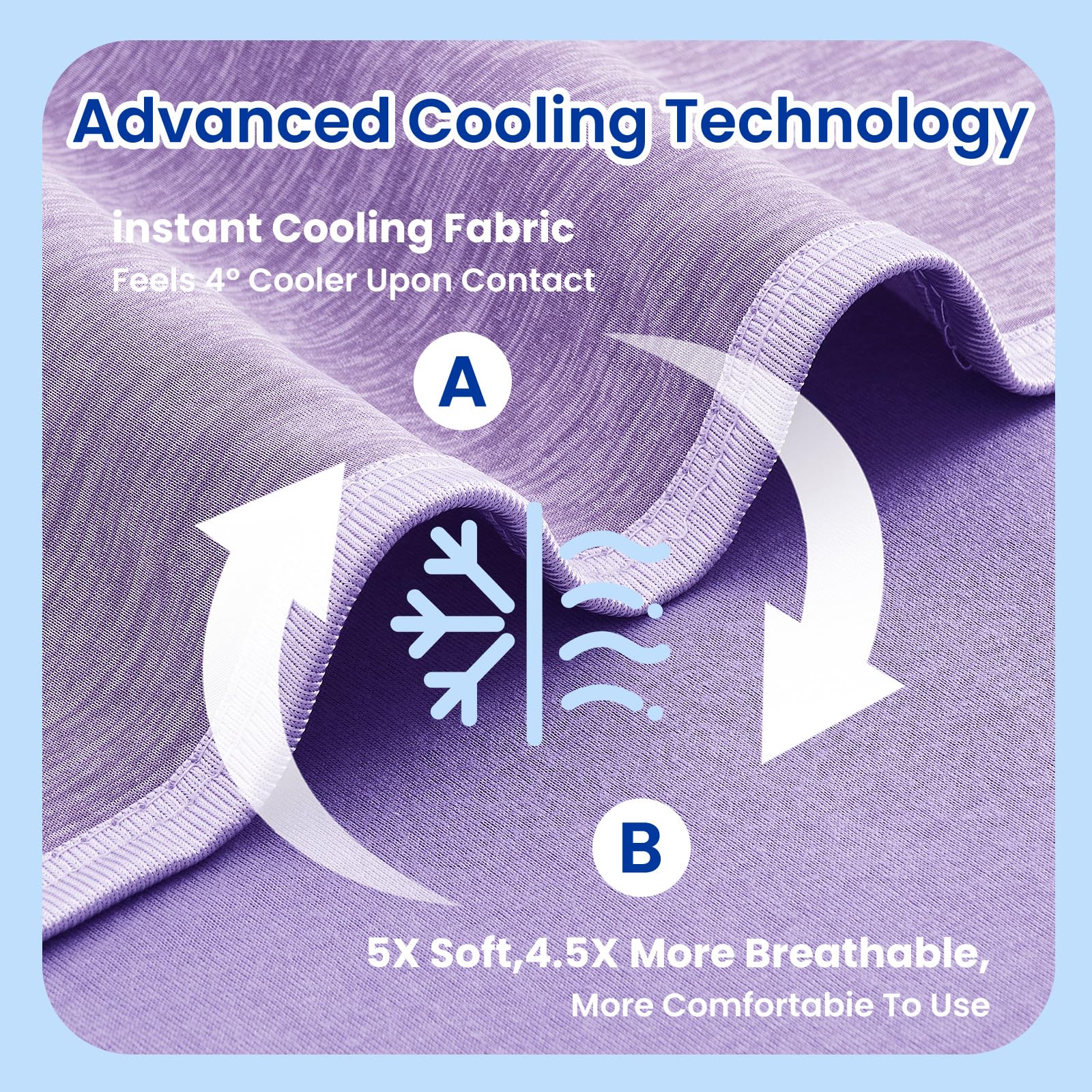 Topcee cooling blanket 60x90 on a full bed for shared comfort
