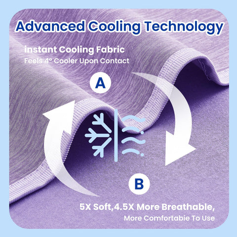 Topcee cooling blanket 60x90 on a full bed for shared comfort