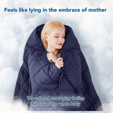 Topcee weighted blanket with cooling design ideal for warm nights