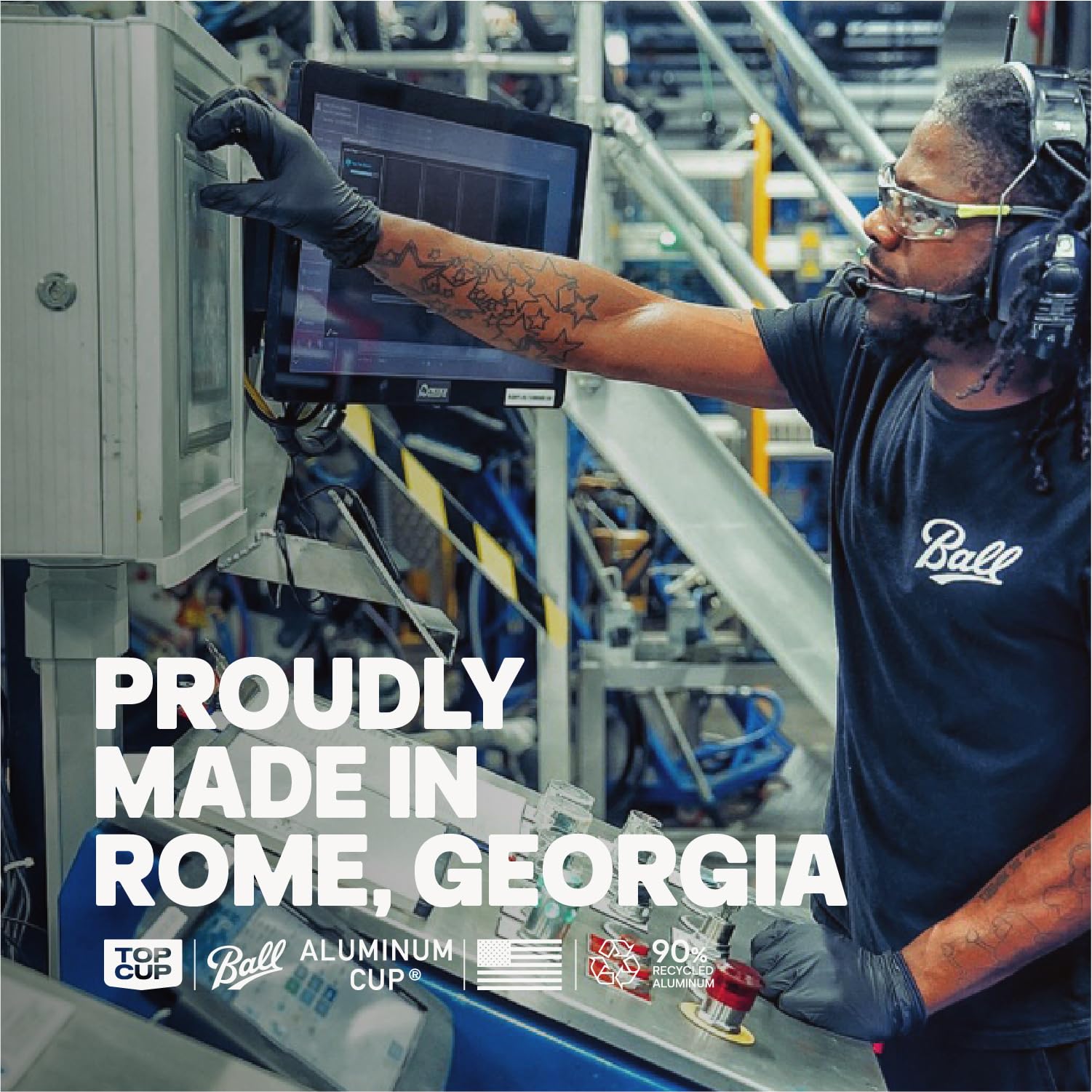 Top Cup 90% recycled aluminum supports sustainable beverage service.