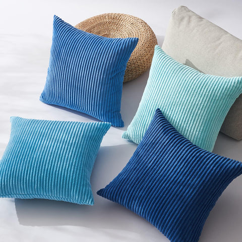 Topfinel 18x18 pillow cover on couch showing gradient style and texture.