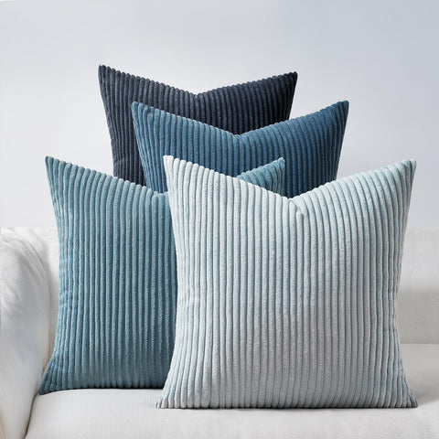 Topfinel BlueGray pillow cover 18x18 in gradient for versatile living room styling.