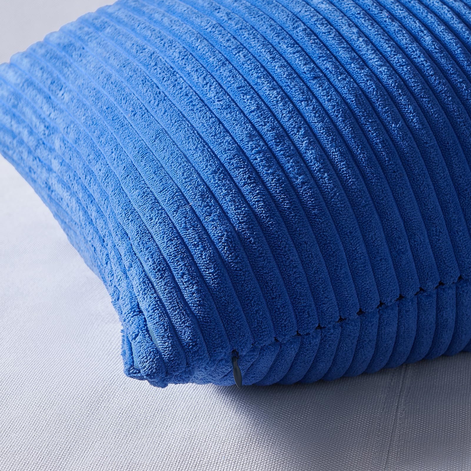 Topfinel corduroy pillow cover with invisible zipper for a clean, seamless look.