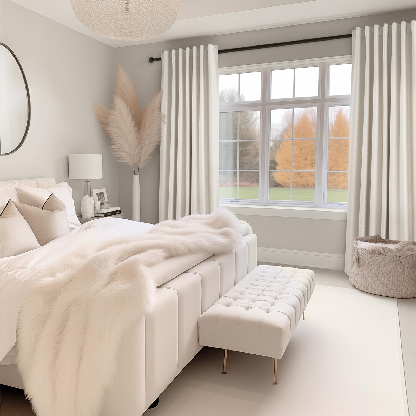 Topfinel machine-washable curtains simplify care without sacrificing blackout performance.