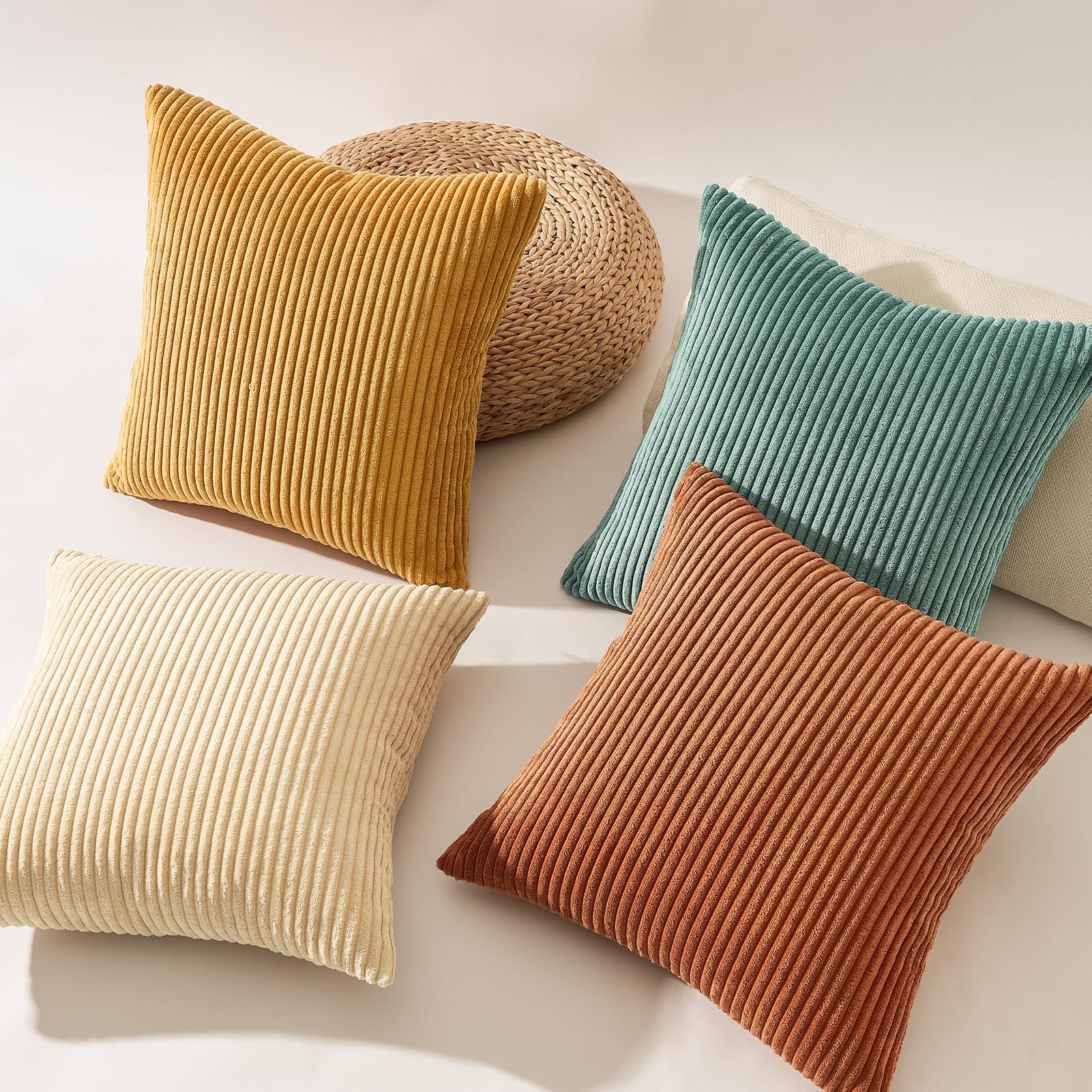 Topfinel orange and teal set with seasonal decor for cozy fall vibes.