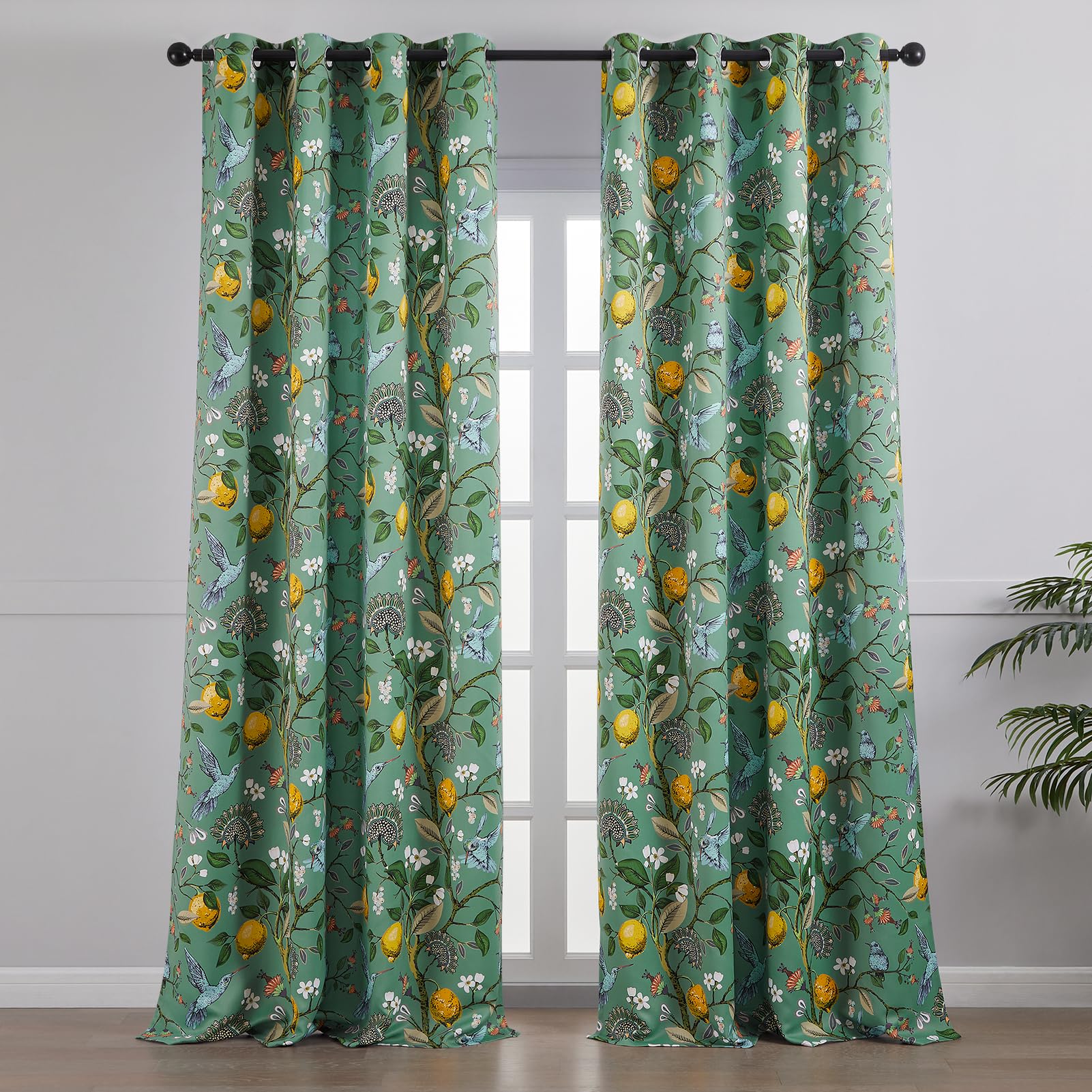 Topfinel floral botanical curtains 52x84 panel brighten living spaces
