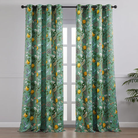 Topfinel floral botanical curtains 52x84 panel brighten living spaces