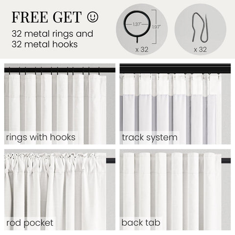Topfinel four hanging options with back tabs track details for setup flexibility