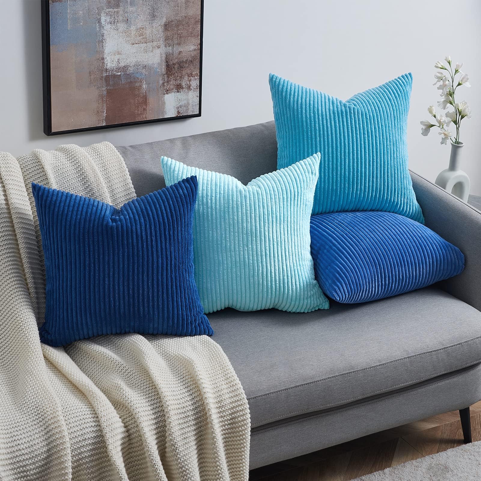 Topfinel four-piece pillow cover set in soft, durable fabric.