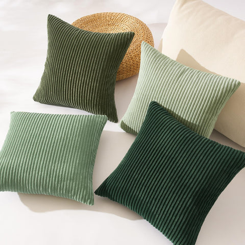 Topfinel gradient green set of four pillow covers adds versatile color pairings
