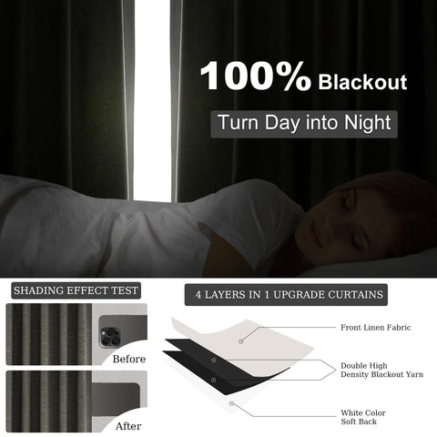 Topfinel living room setup with charcoal curtains for privacy and style