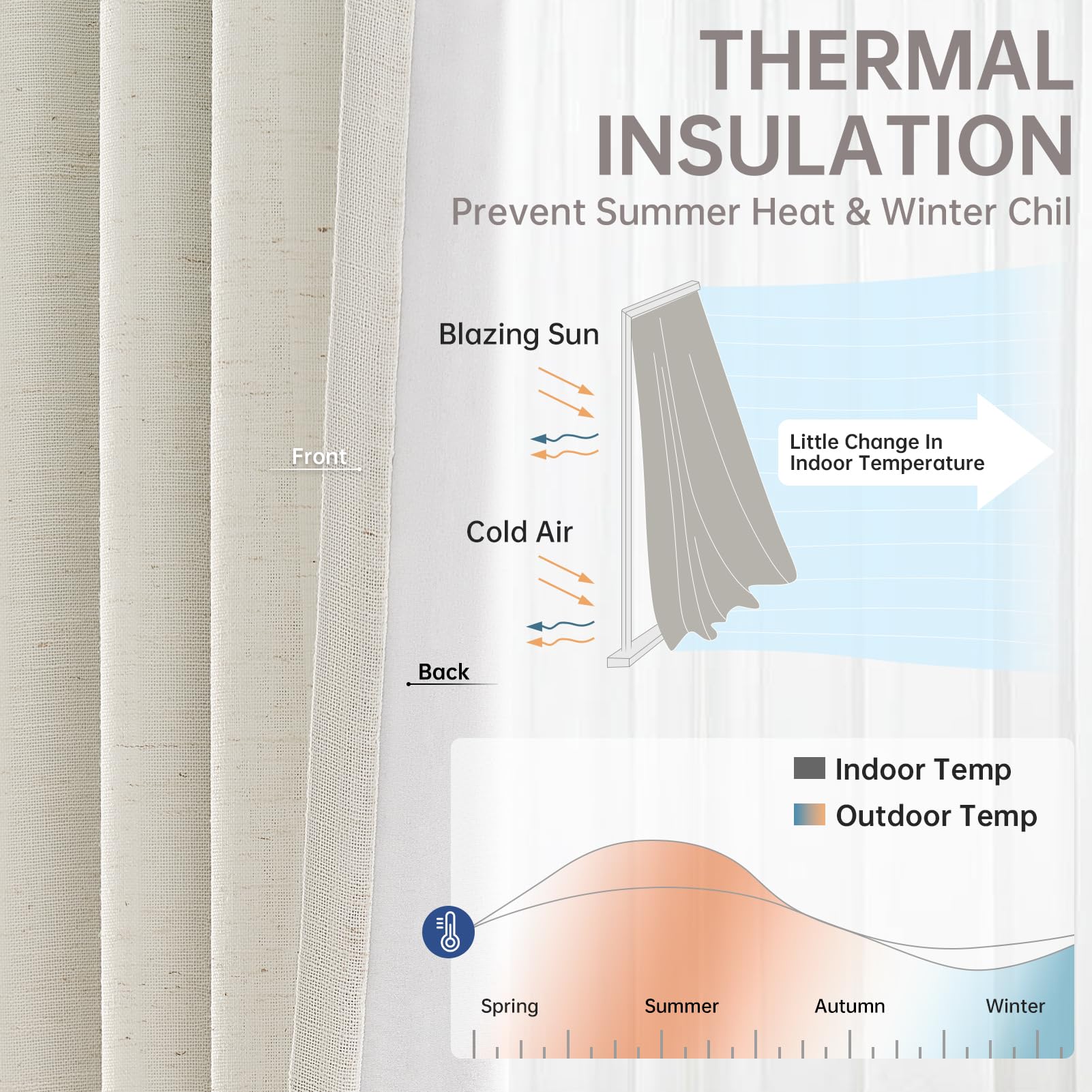Topfinel neutral beige-ivory fabric complements modern interiors with a soft, layered look