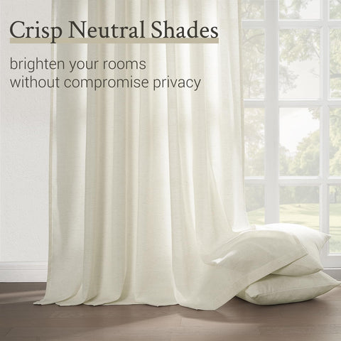 Topfinel semi-sheer curtain filters sunlight while preserving view.