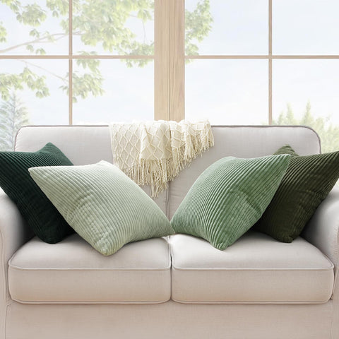 Topfinel skin-friendly corduroy pillow cover suitable for families and pets