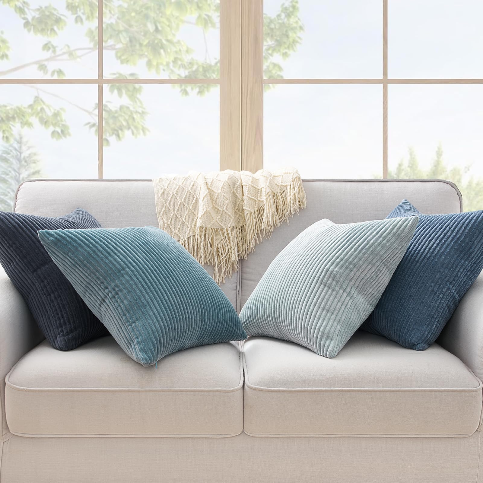 Topfinel soft corduroy closeup shows cozy texture ideal for sofa and bed accents.
