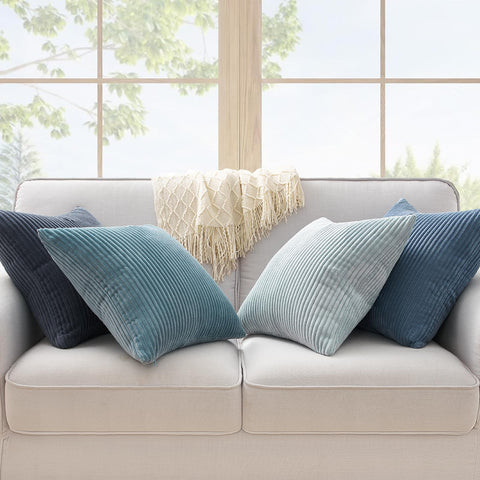 Topfinel soft corduroy closeup shows cozy texture ideal for sofa and bed accents.
