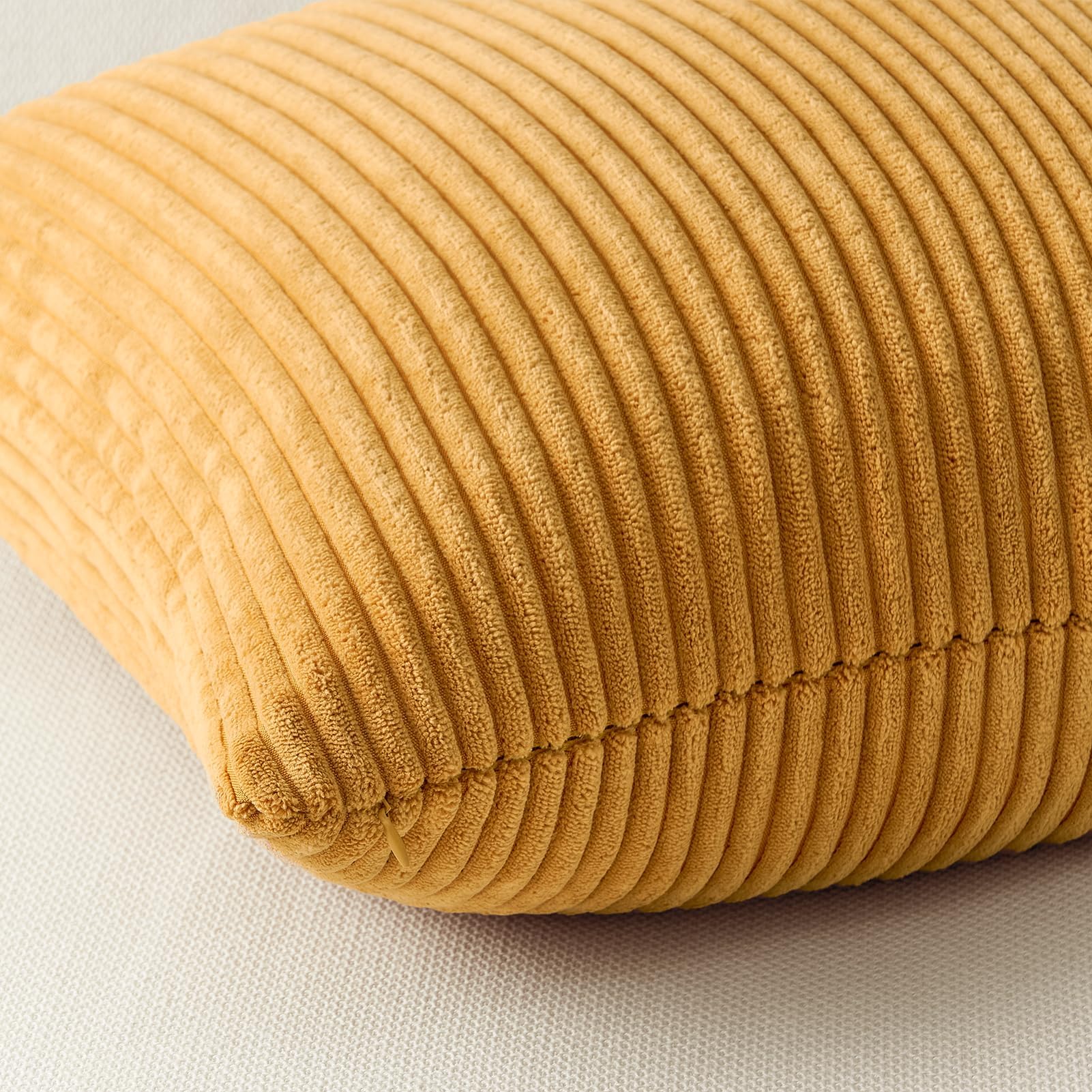 Close-up of Topfinel soft corduroy fabric, durable and cozy for everyday use.