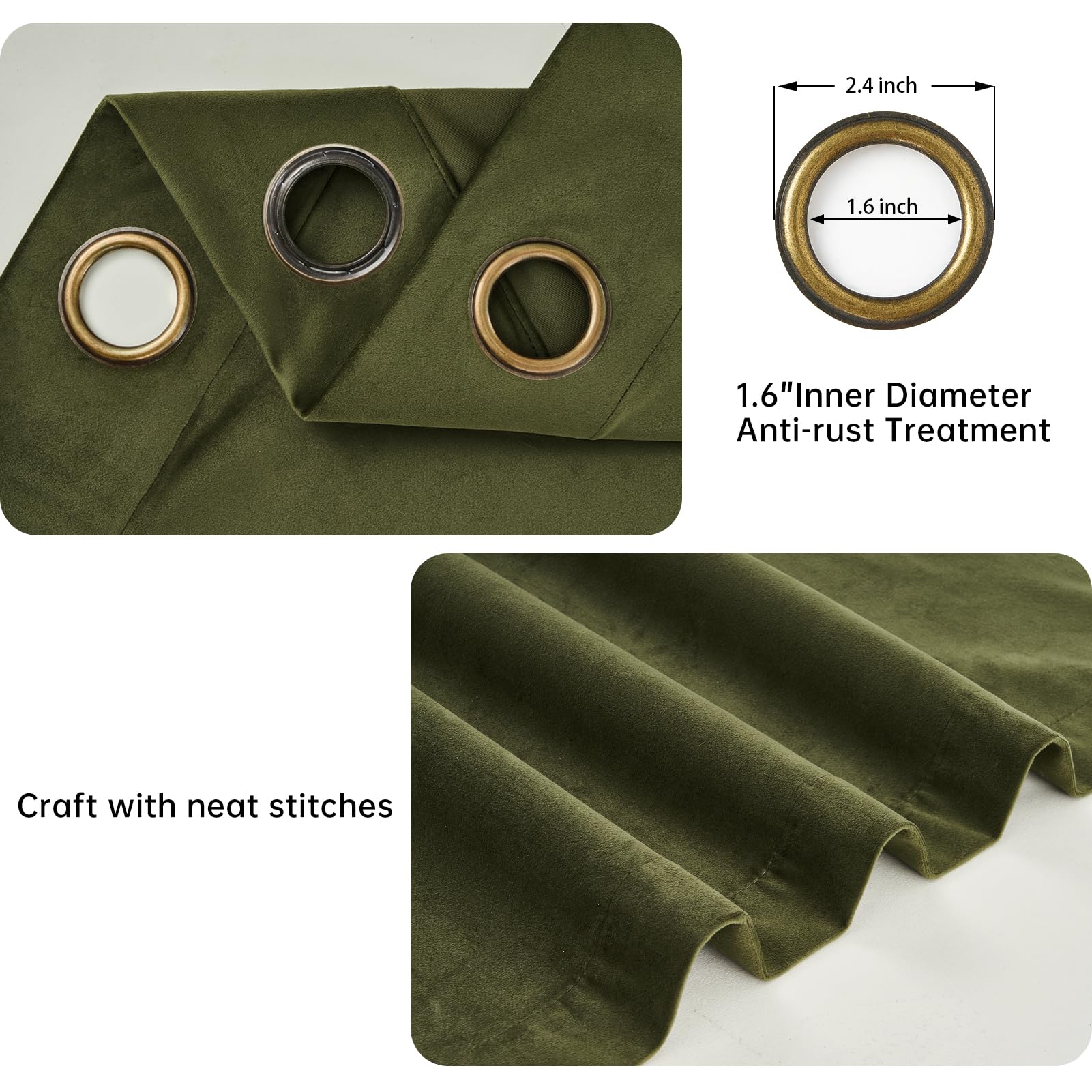 Topfinel velvet curtains help dampen sound for a quieter living room