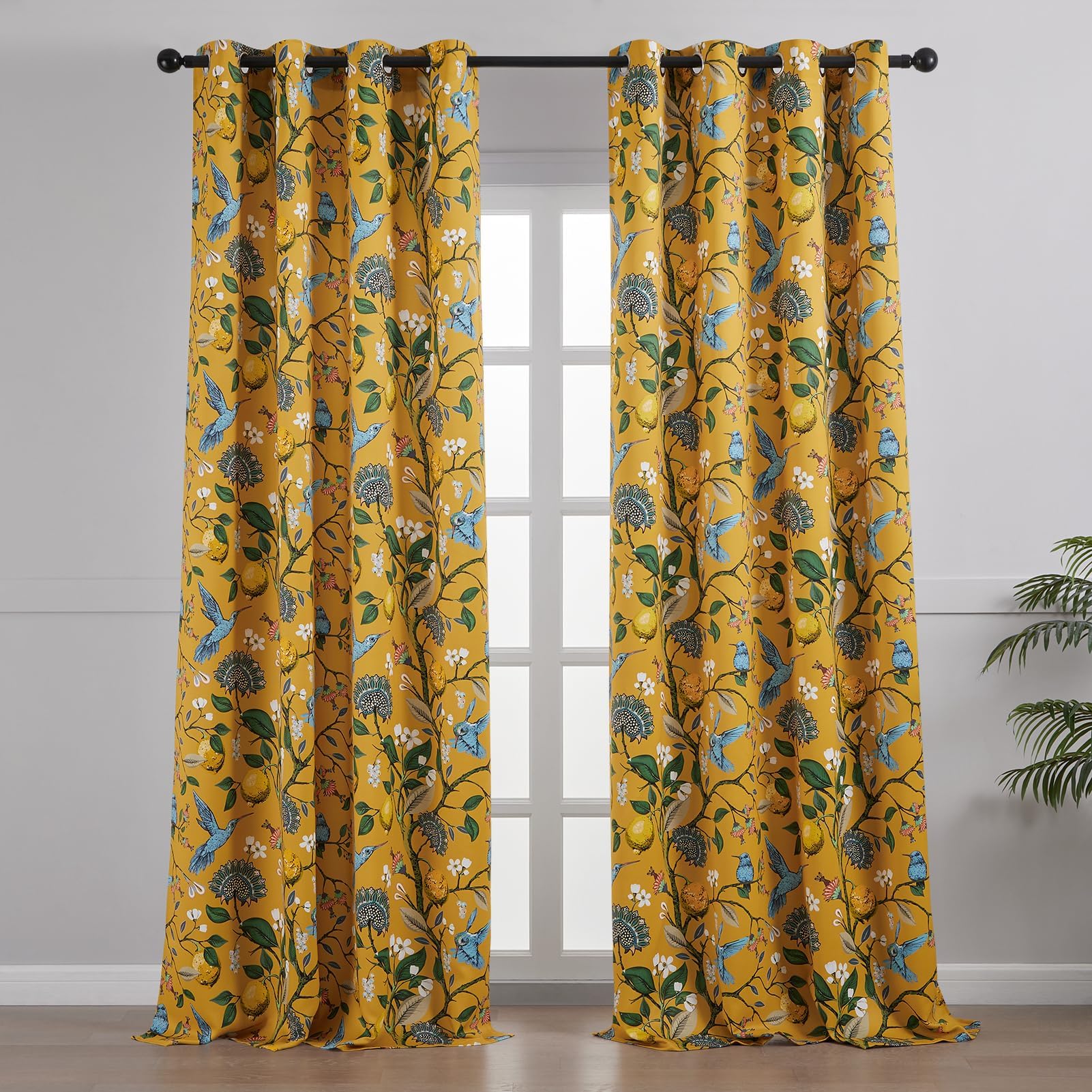 Topfinel vintage curtains in 52x84 panel pair, adding mid-century charm to bedrooms.