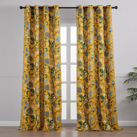Topfinel vintage curtains in 52x84 panel pair, adding mid-century charm to bedrooms.