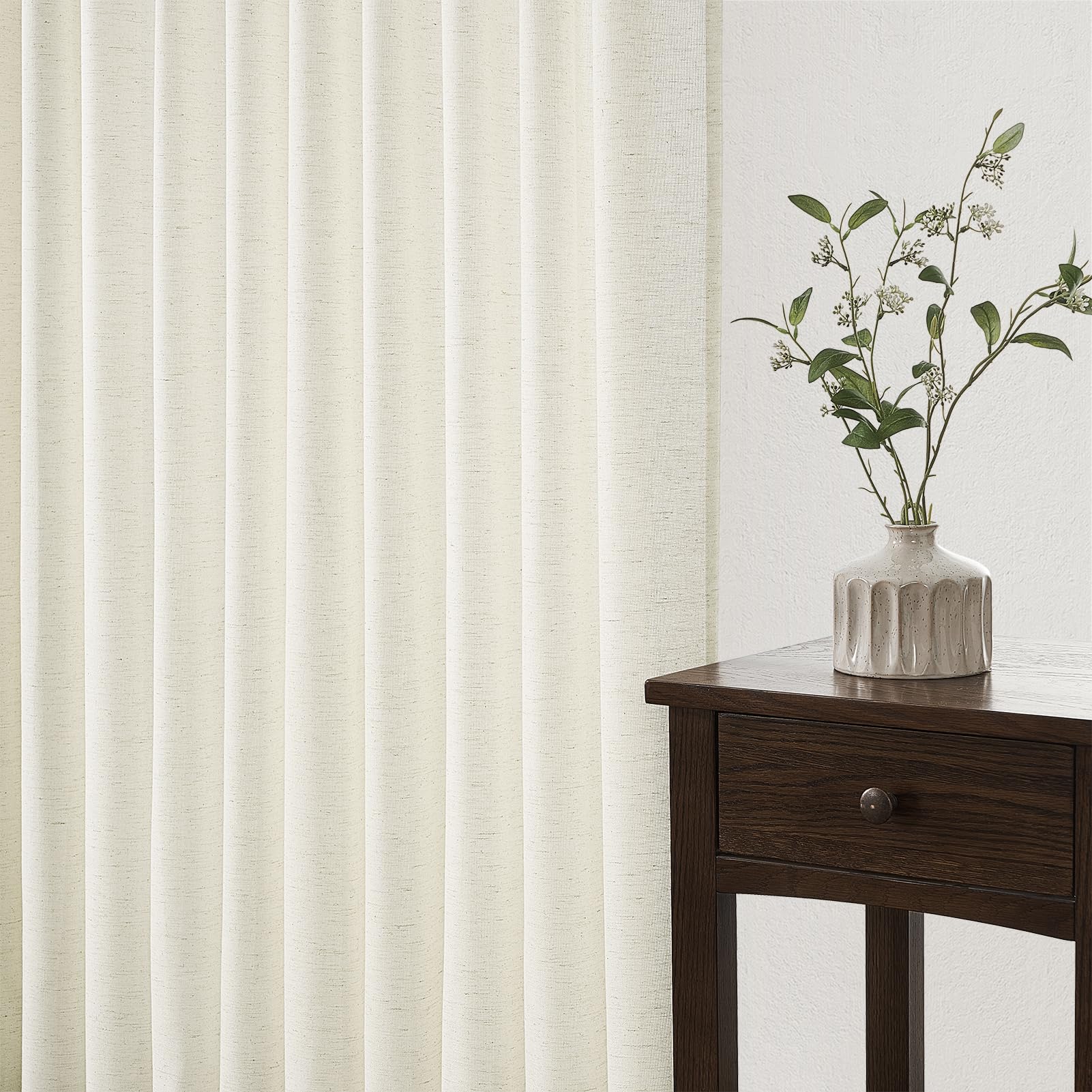Topfinel wide window coverage with two panels for 80-inch width.