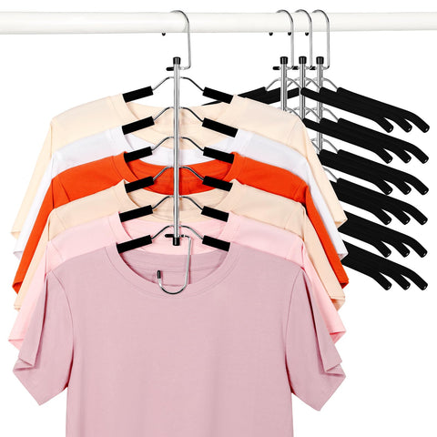 Topia Hanger 6-layer space-saving design for compact closets.